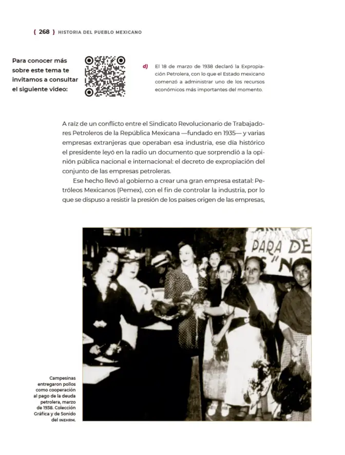 Página 269 de Historia del pueblo mexicano. Multigrado Libro de Educación Telesecundaria Grado 1° Ciclo Escolar 2025 - 2026