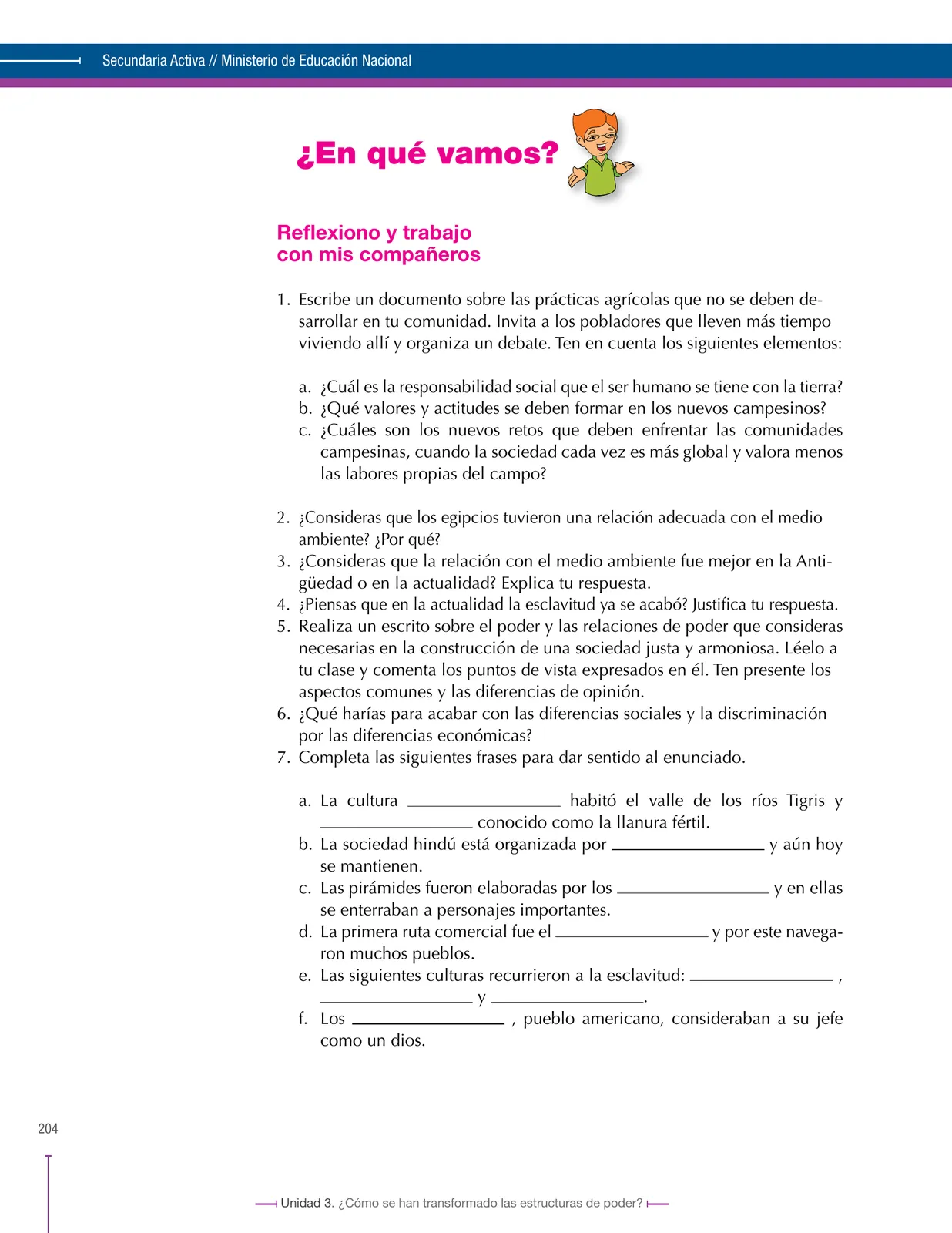 Miniatura página 204 de Ciencias Sociales 6° · Secundaria Activa