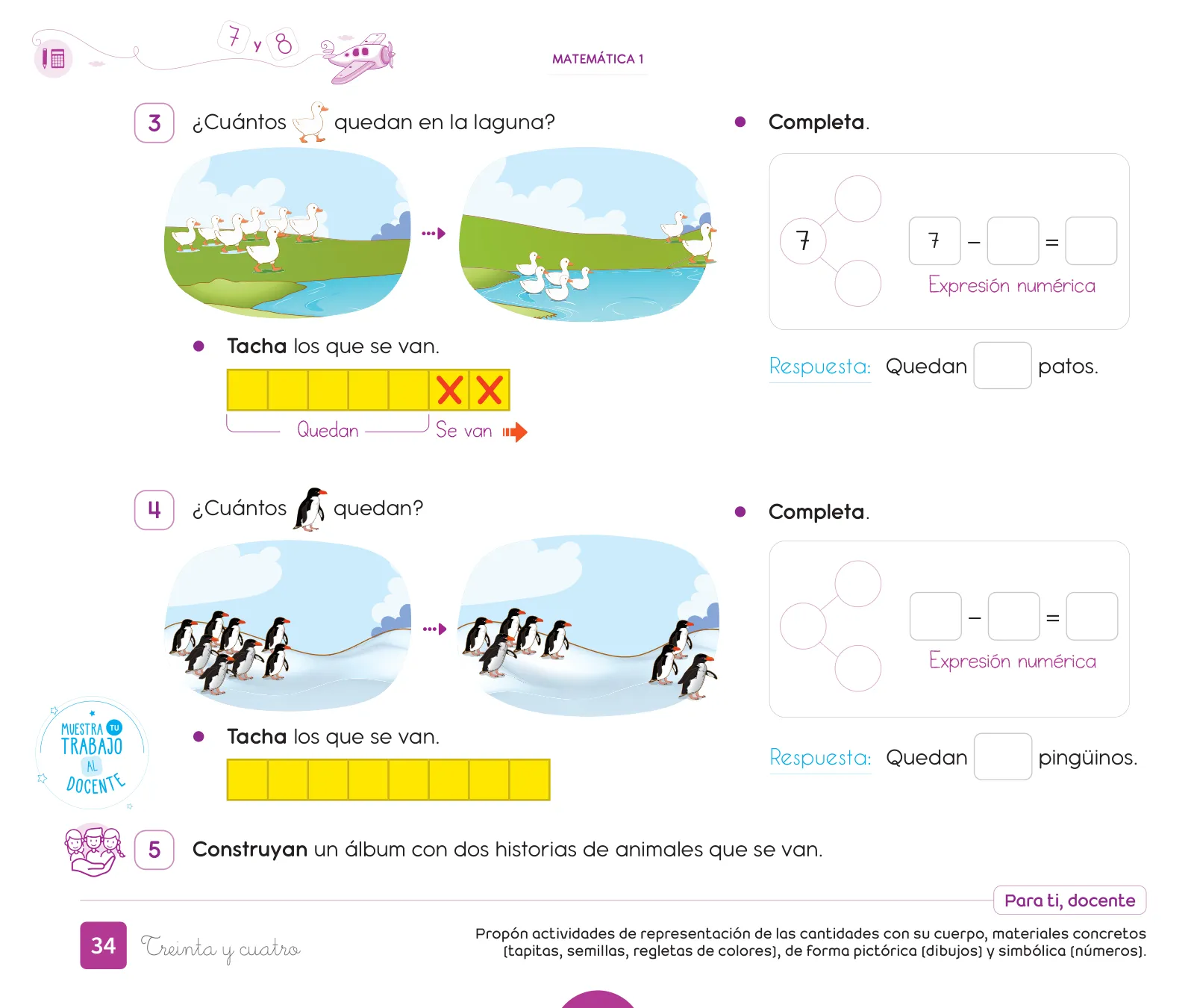 Miniatura página 36 de Cuadernillo de Matemática 1. Primer grado de Primaria · 2024