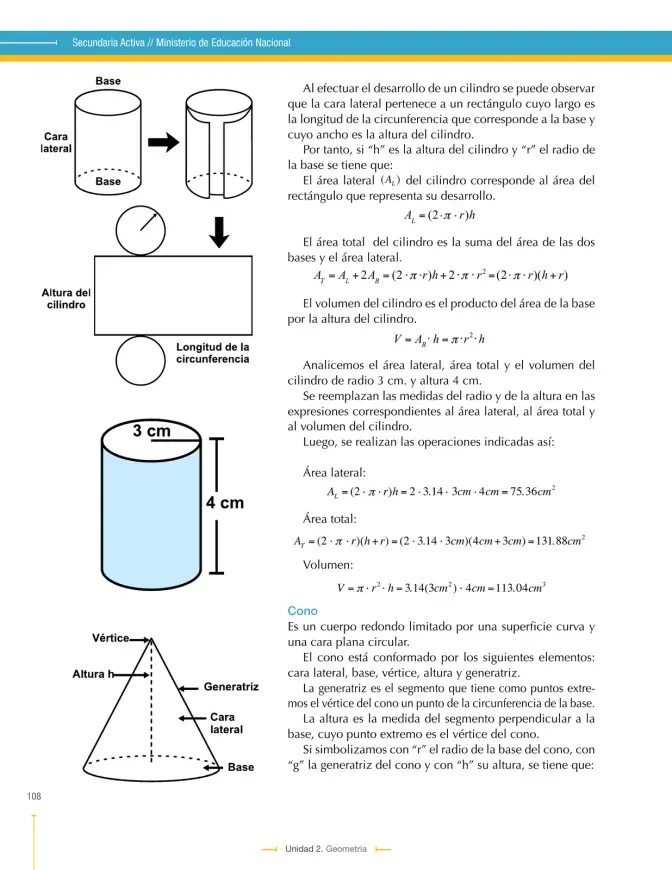 Página 108 de Matematica 9° · Secundaria Activa