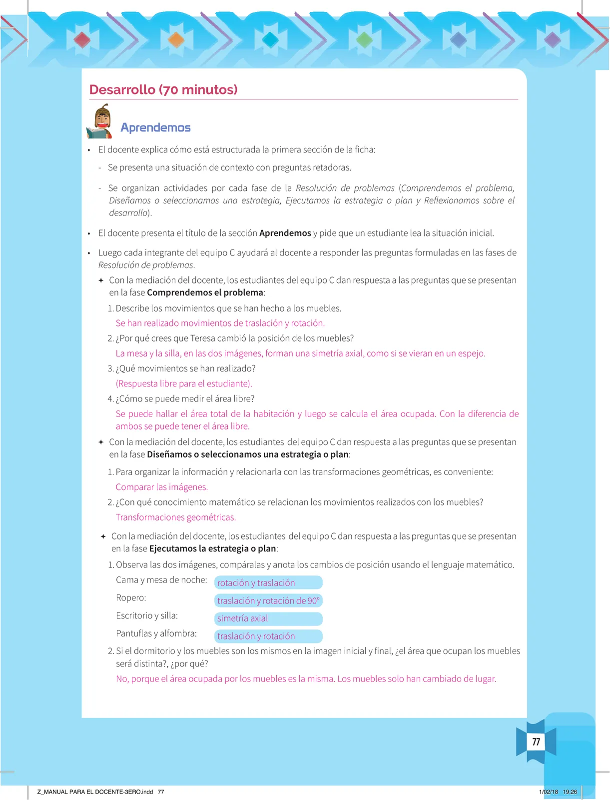 Miniatura página 79 de Resolvamos problemas 3 : manual para el docente 2018 · 2018