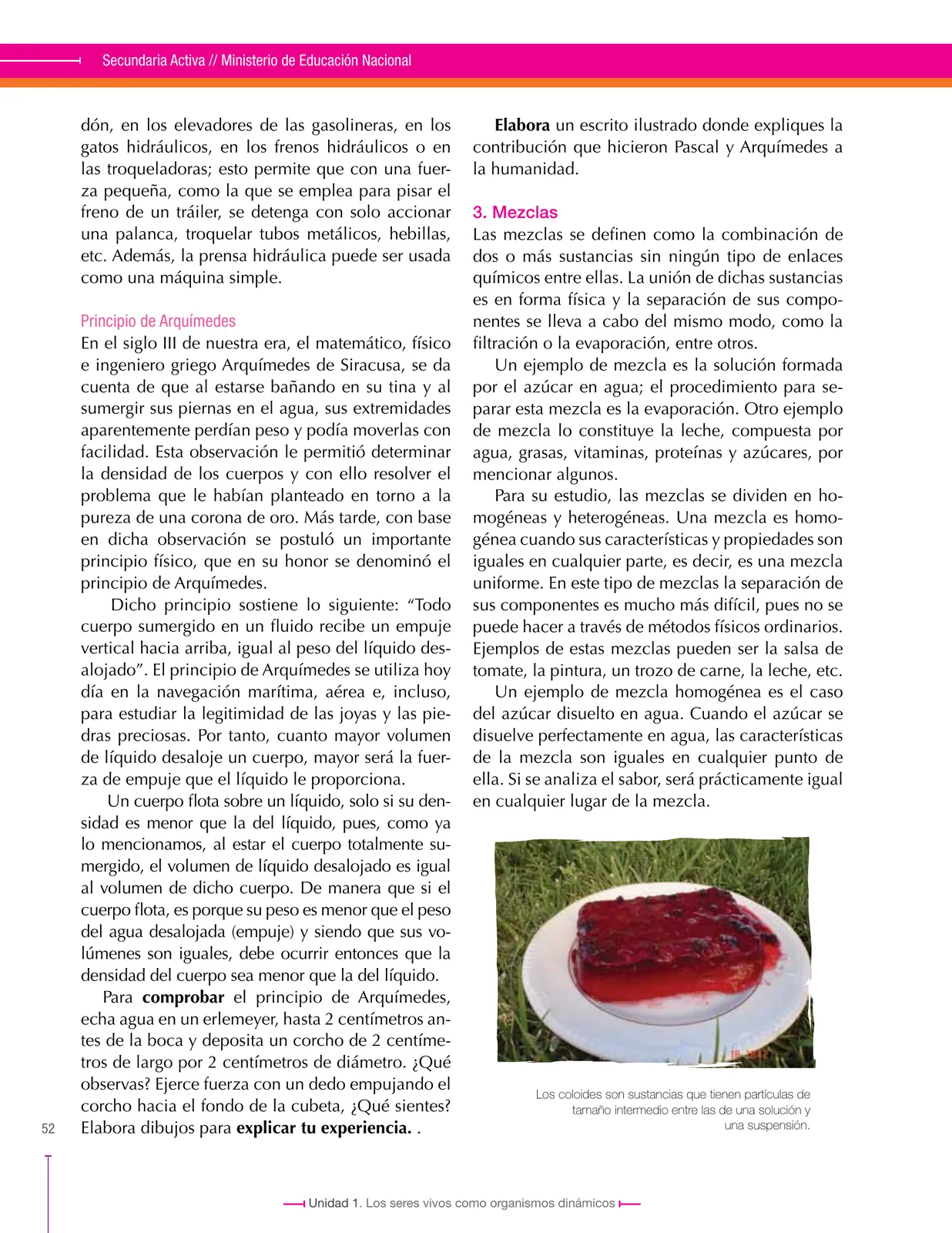 Página 52 de Ciencias Naturales 8° · Secundaria Activa