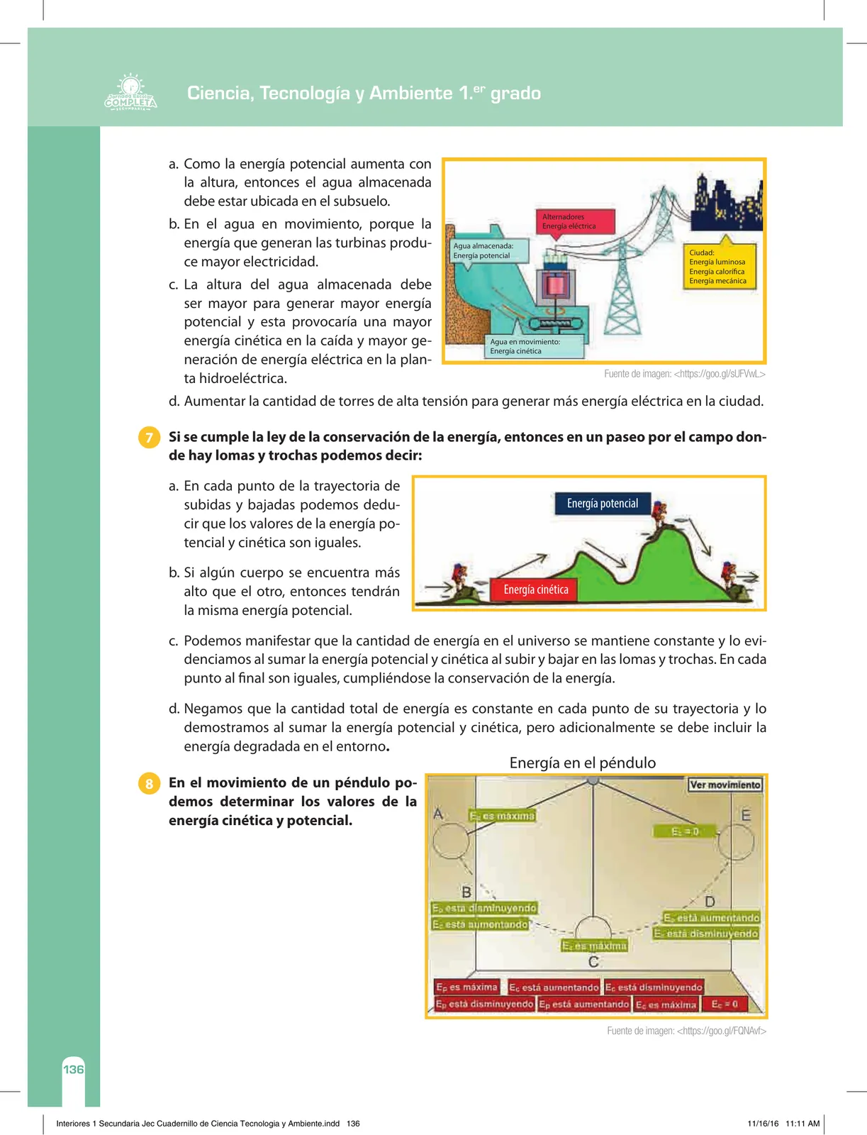 Miniatura página 136 de Ciencia, Tecnología y Ambiente 1. Cuaderno de reforzamiento pedagógico - JEC · 2016