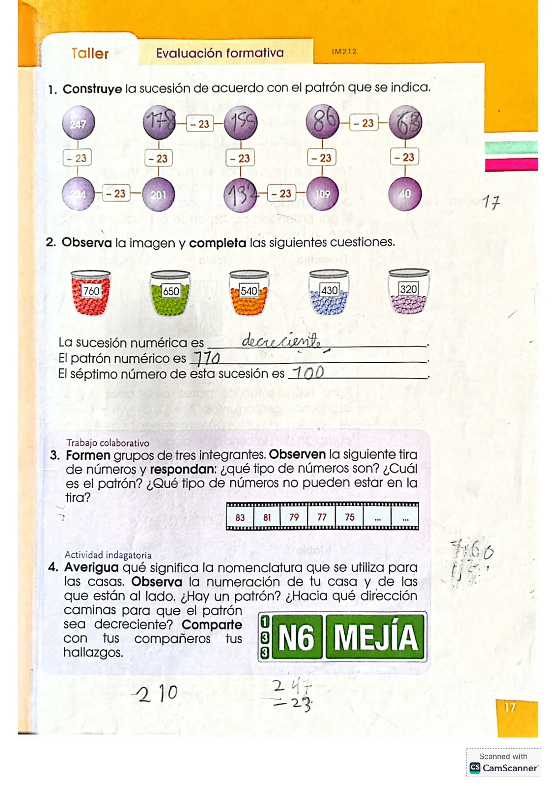 Miniatura página 17 de Matematica · 4 EGB · 2024