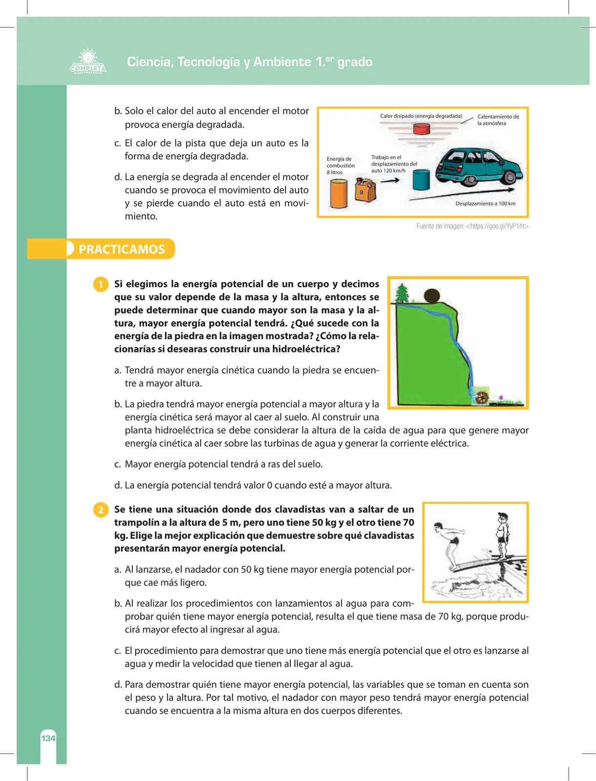 Página 134 de Ciencia, Tecnología y Ambiente 1. Cuaderno de reforzamiento pedagógico - JEC · 2016
