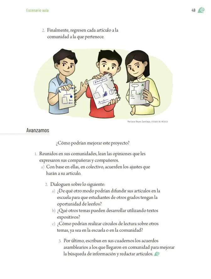 Página 52 de Proyectos de Aula. Libro de Educación Primaria Grado 6° Ciclo Escolar 2025 - 2026
