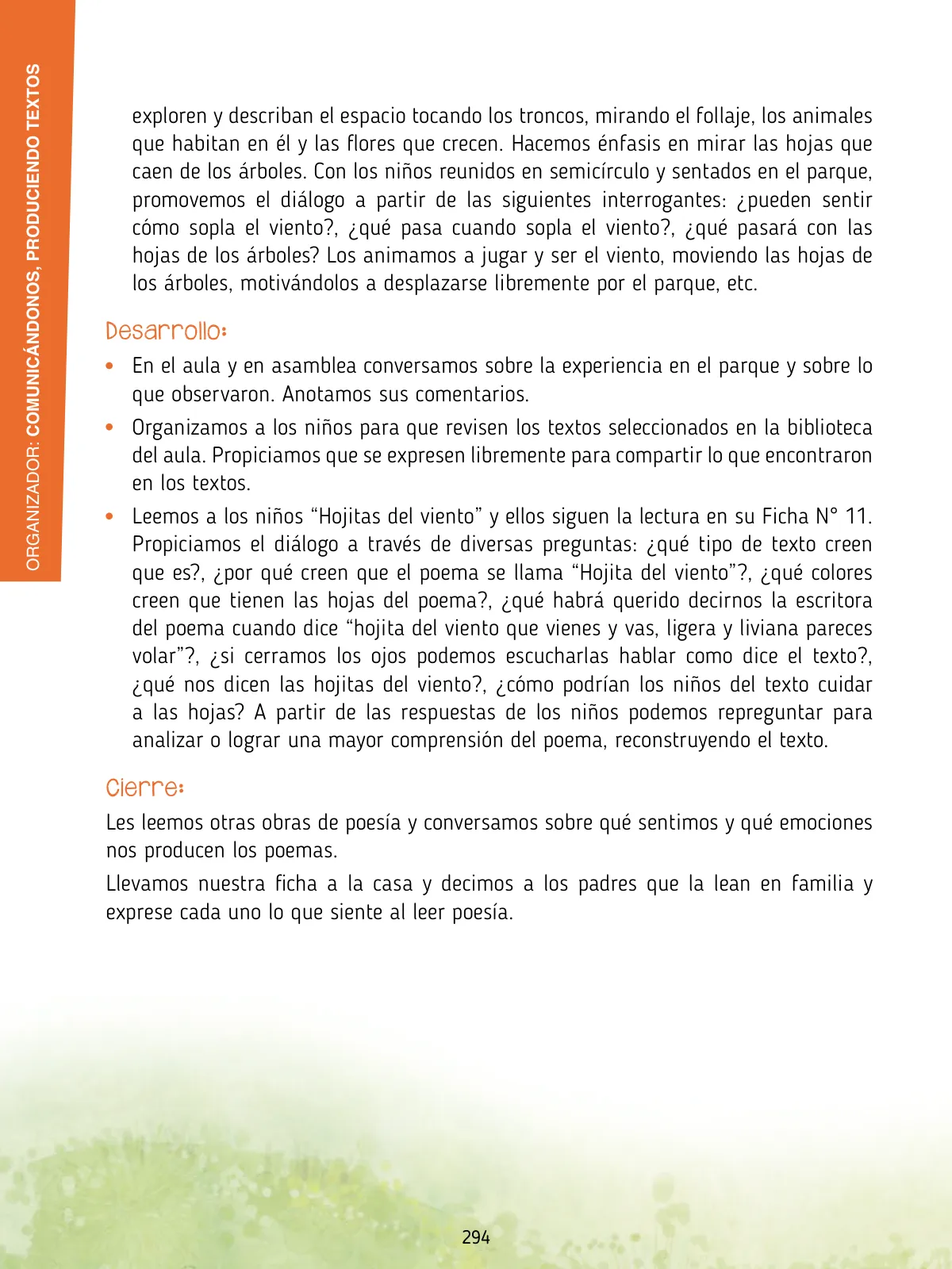 Miniatura página 296 de Agenda pedagógica 2017-2018 para docentes de II Ciclo de Instituciones de nivel de Educación Inicial · 2017