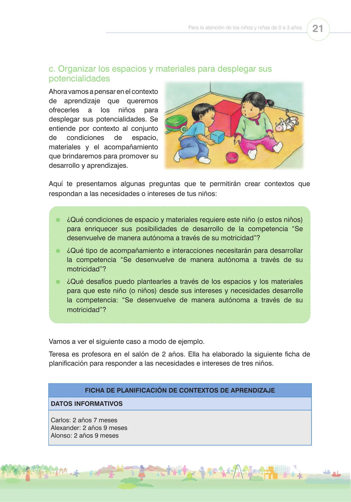Página 23 de La planificación del proceso de enseñanza aprendizaje y la evaluación formativa en Ciclo I : guía cartilla de orientación planificación educativa · 2024