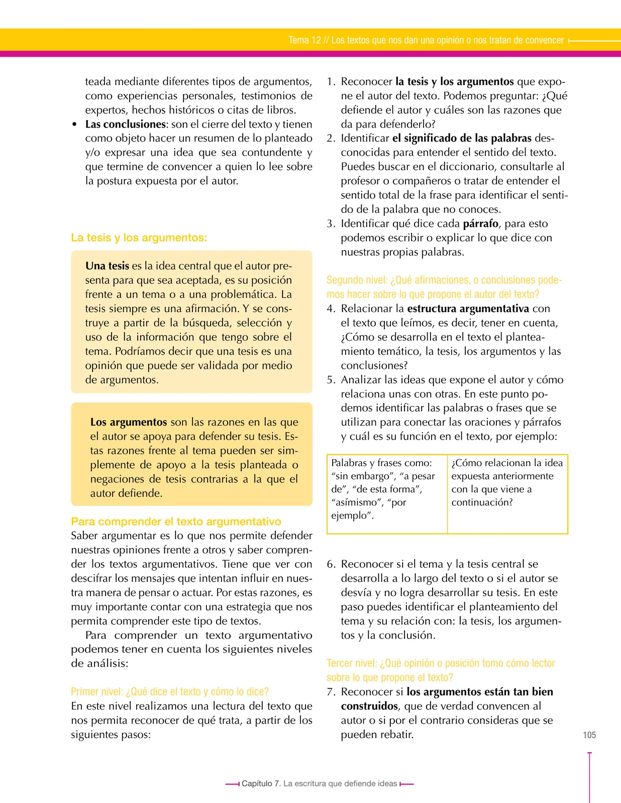 Miniatura página 105 de Lenguaje 7° · Secundaria Activa