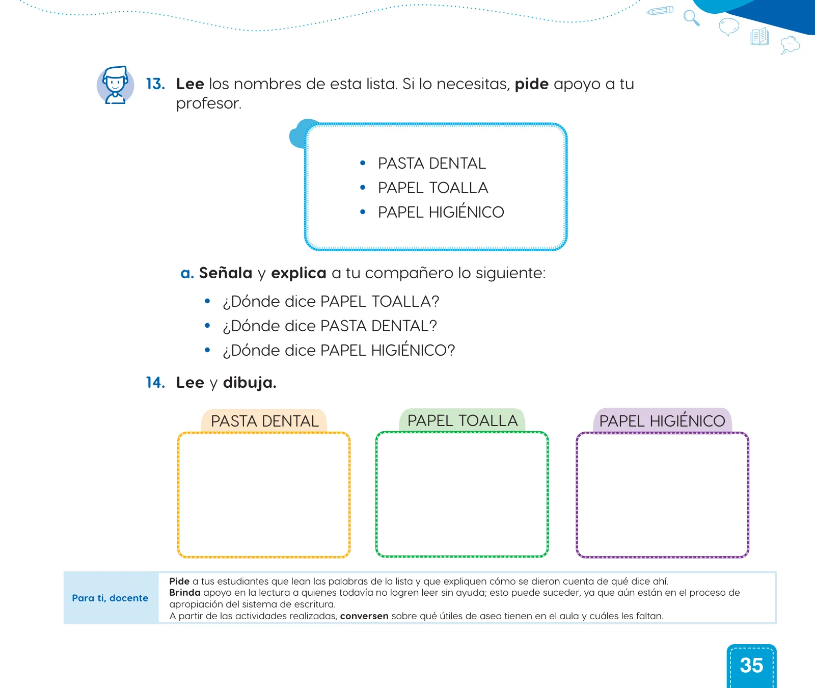 Página 37 de Cuadernillo de Comunicación 1. Primer grado de Primaria · 2024