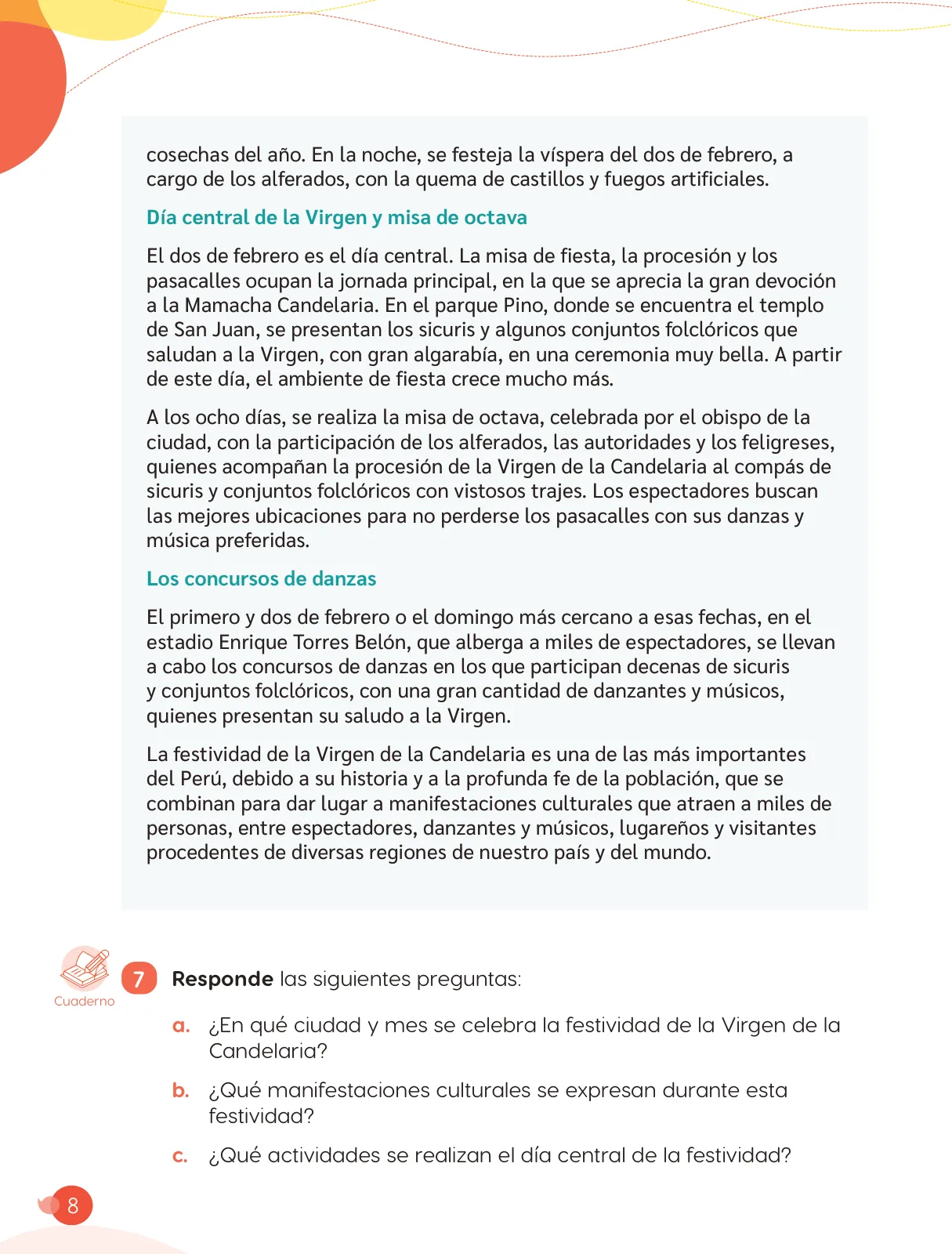 Página 10 de Cuadernillo de Comunicación 4. Cuarto grado de Primaria · 2024