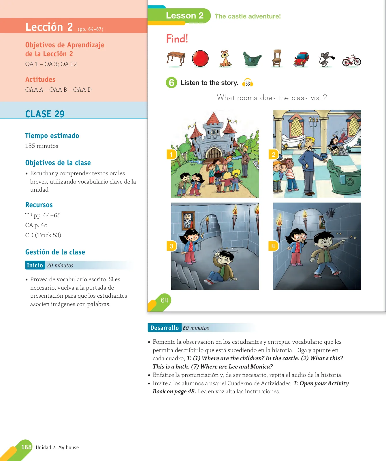 Miniatura página 72 de Inglés – Primero Básico | Student’s Book MINEDUC – Descargar PDF · 2024