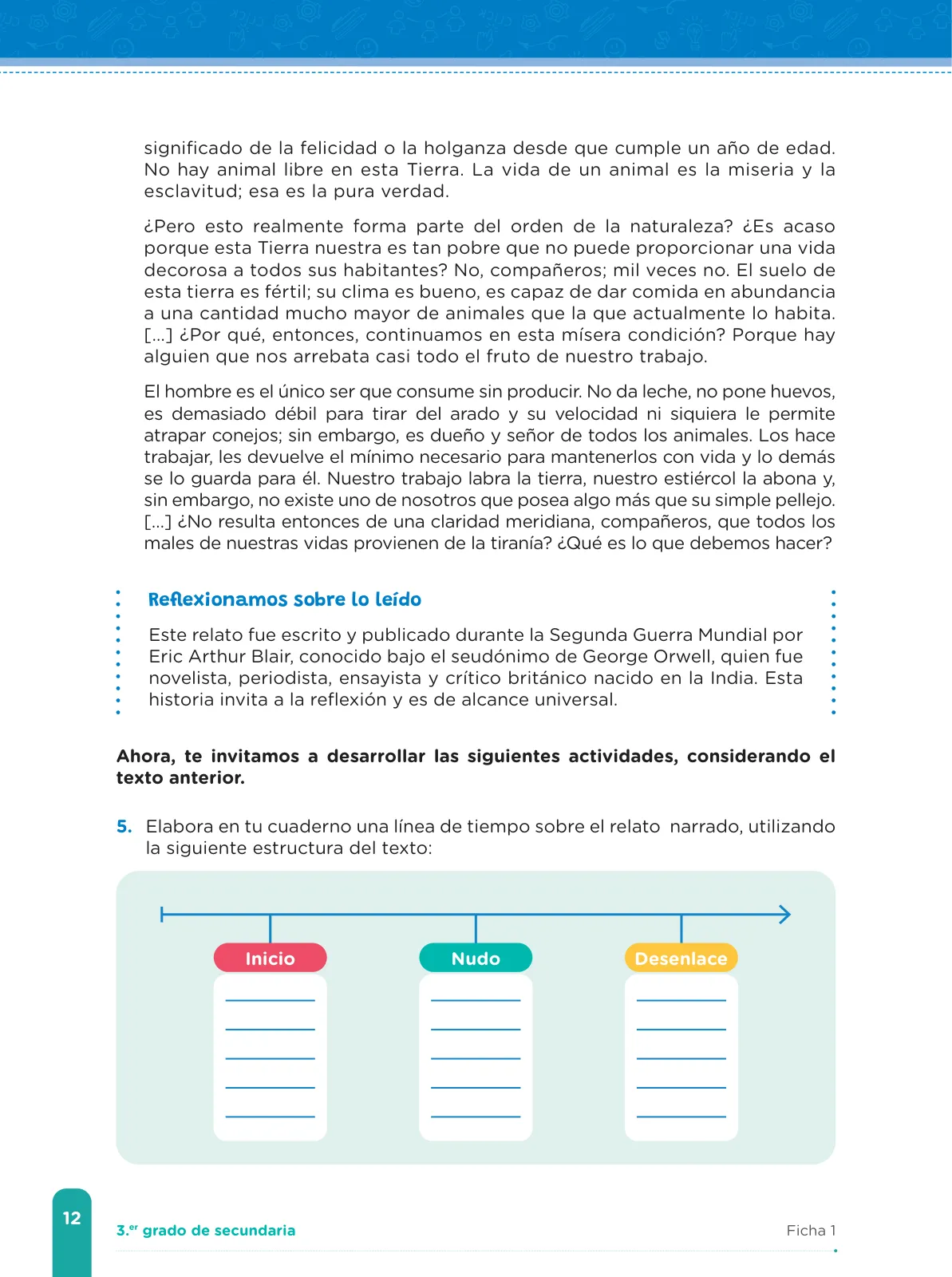 Página 14 de Fichas de aprendizaje de Comunicación 3 · 2024