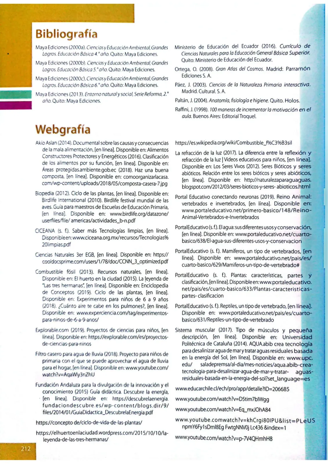 Página 209 de Ciencias Naturales 4° · Egb 4 Ciencias Naturales 2025 · 2025
