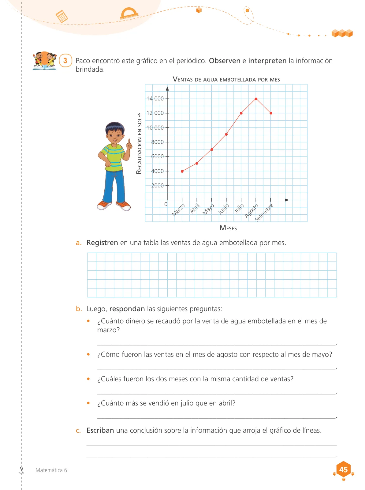Miniatura página 47 de Matemática 6 : cuaderno de trabajo para sexto grado de Educación Primaria 2019 · 2019