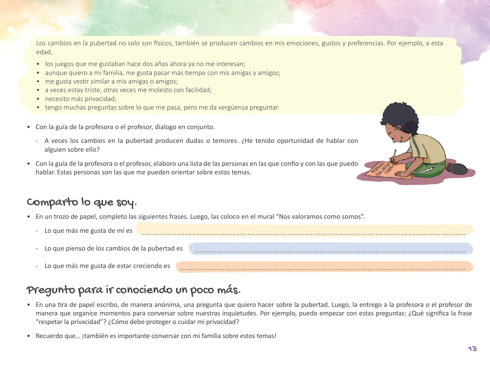 Página 15 de Cuadernillo de Tutoría Quinto Grado Educación Primaria 2019 · 2019