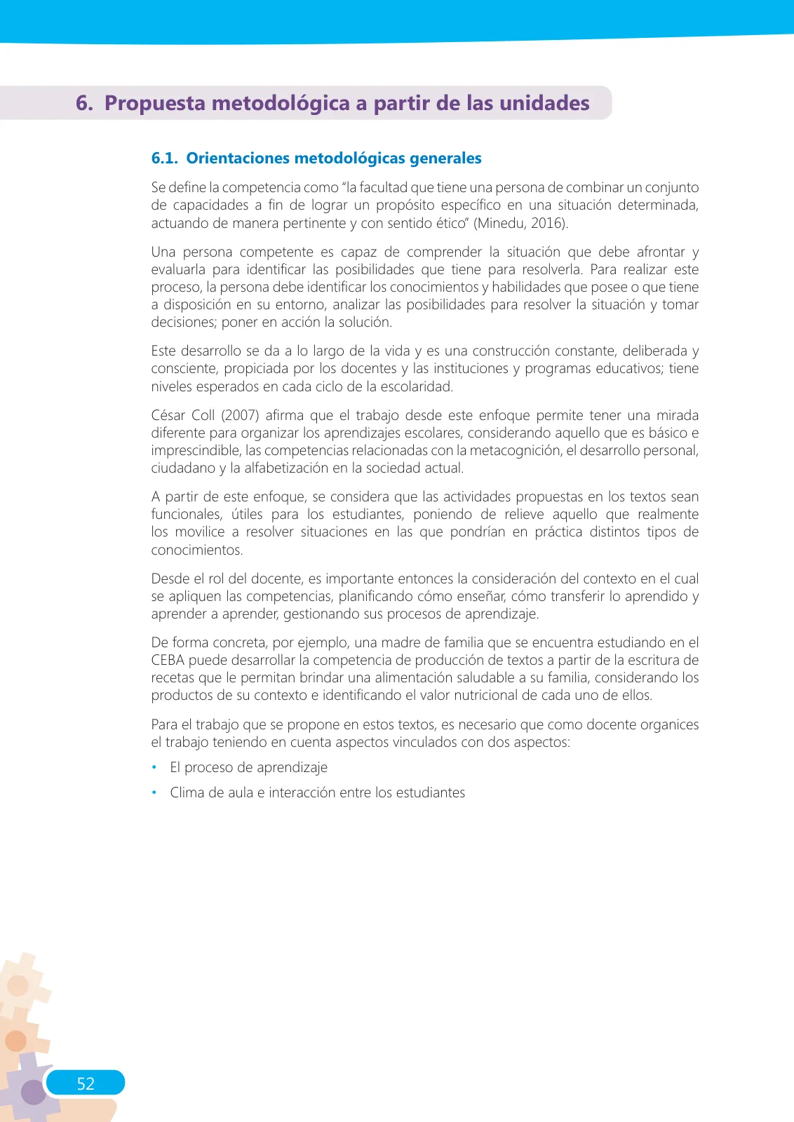 Página 52 de Guía para el docente sobre el uso del material educativo, Quechua Chanka. Ciclos Inicial e Intermedio, área de Comunicación · 2020
