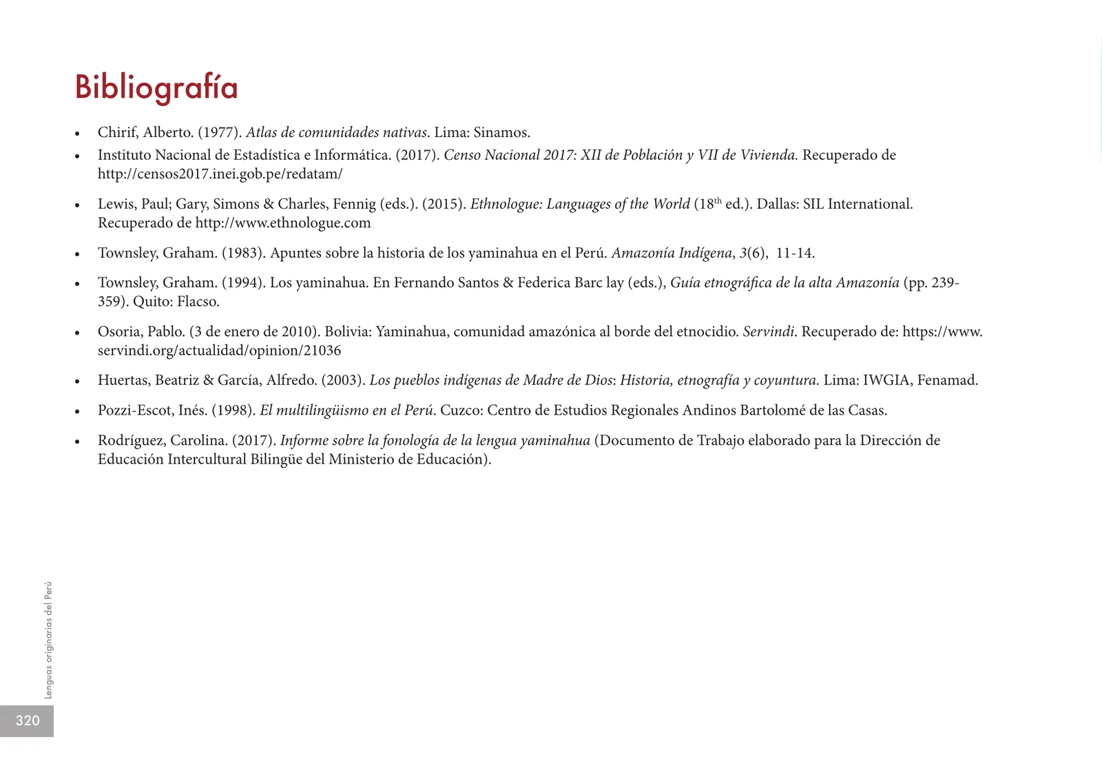 Miniatura página 322 de Lenguas originarias del Perú · 2018