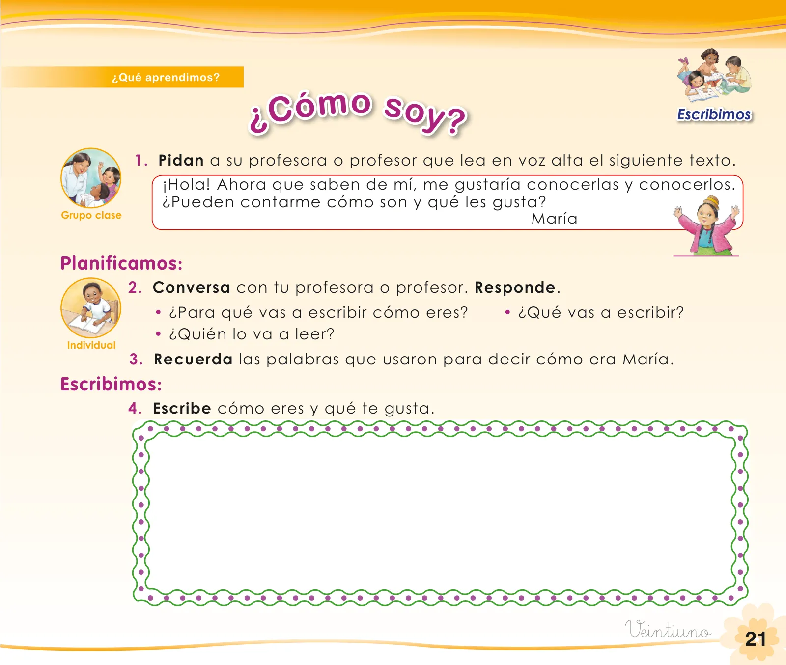Miniatura página 23 de Comunicación 1 : cuaderno de trabajo para primer grado de Educación Primaria 2019 · 2019