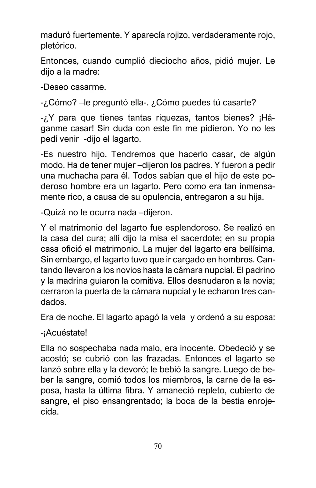 Página 70 de Arguedas, entre el fuego y el amor : textos seleccionados para estudiantes de Educación Básica · 2021