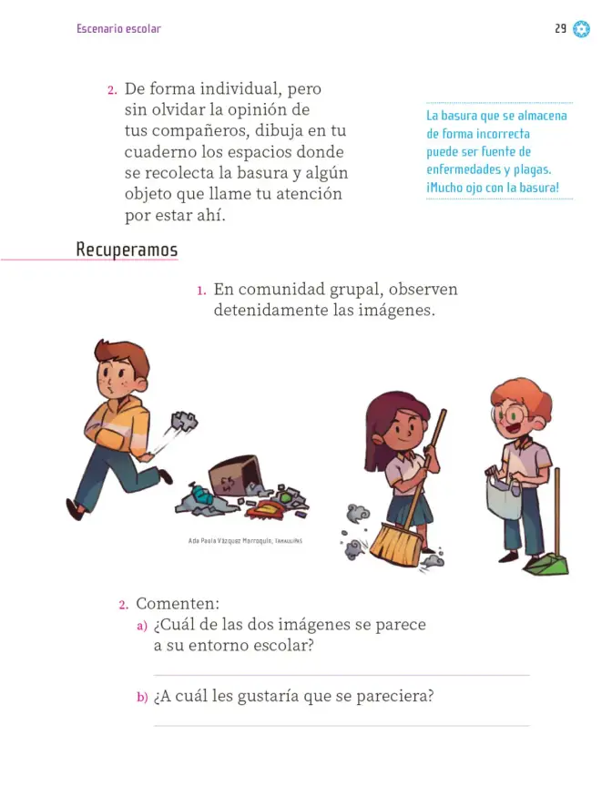 Página 30 de Proyectos Escolares. Libro de Educación Primaria Grado 1° Ciclo Escolar 2025 - 2026