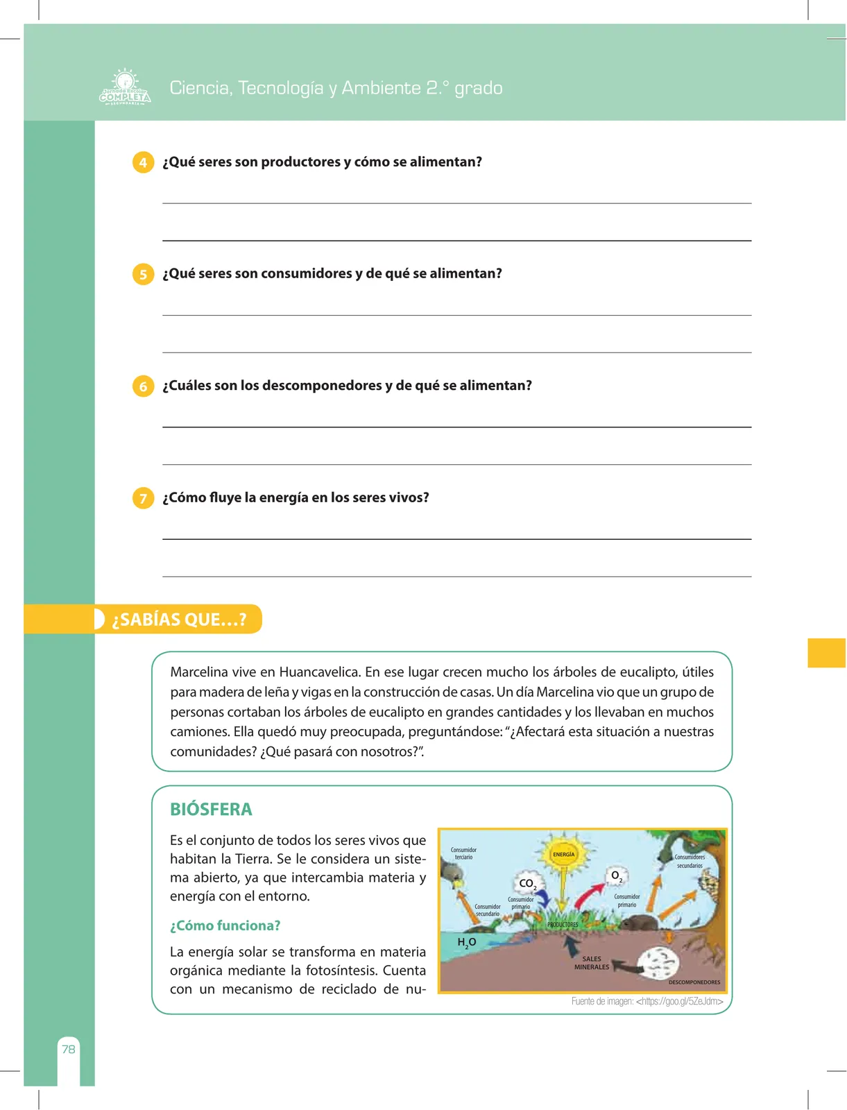Miniatura página 78 de Ciencia, Tecnología y Ambiente 2 : cuaderno de reforzamiento pedagógico - JEC · 2016