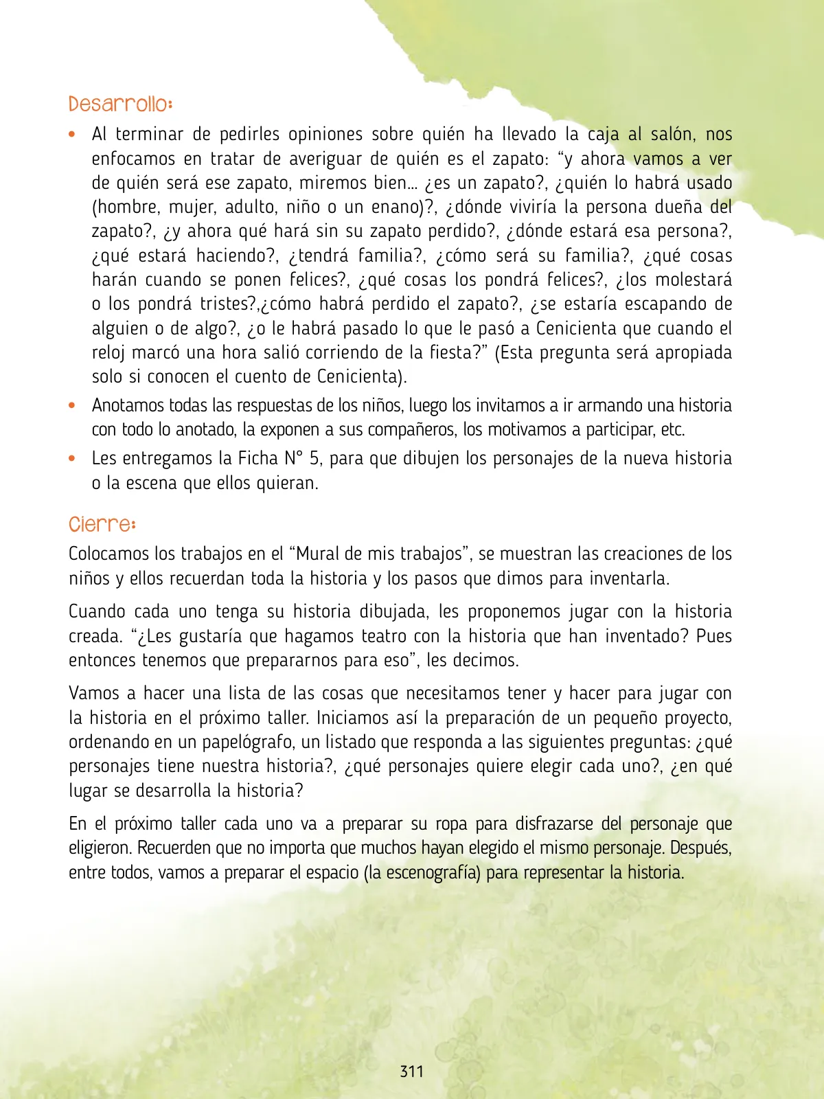 Página 313 de Agenda pedagógica 2017-2018 para docentes de II Ciclo de Instituciones de nivel de Educación Inicial · 2017