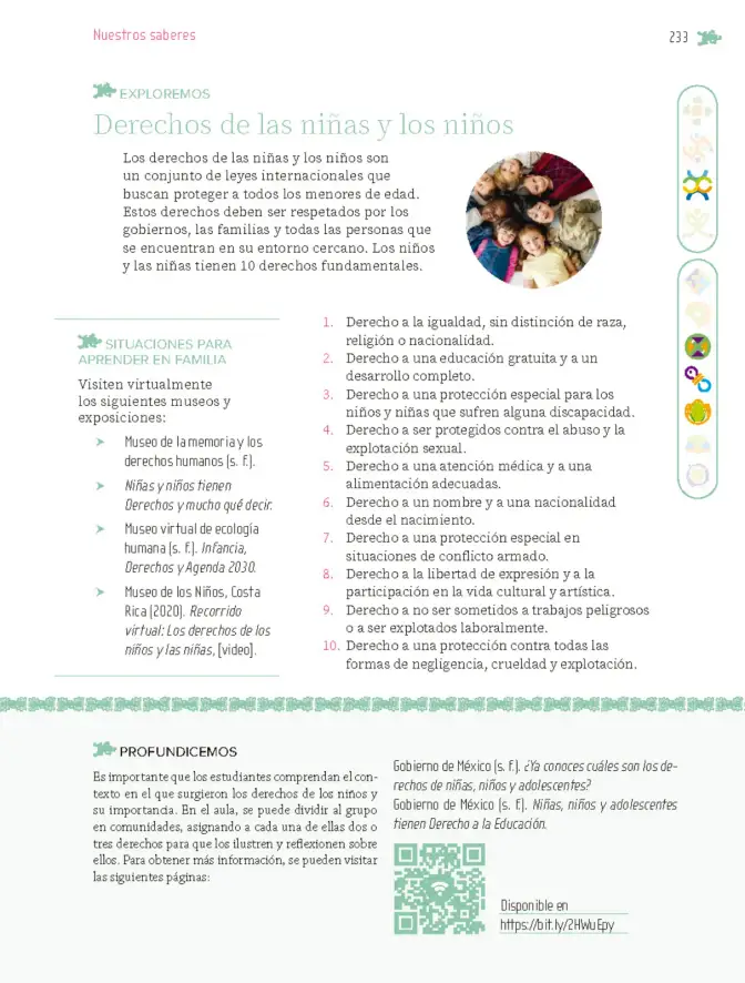 Página 234 de Nuestros saberes: Libro para alumnos, maestros y familia. Libro de Educación Primaria Grado 6° Ciclo Escolar 2025 - 2026