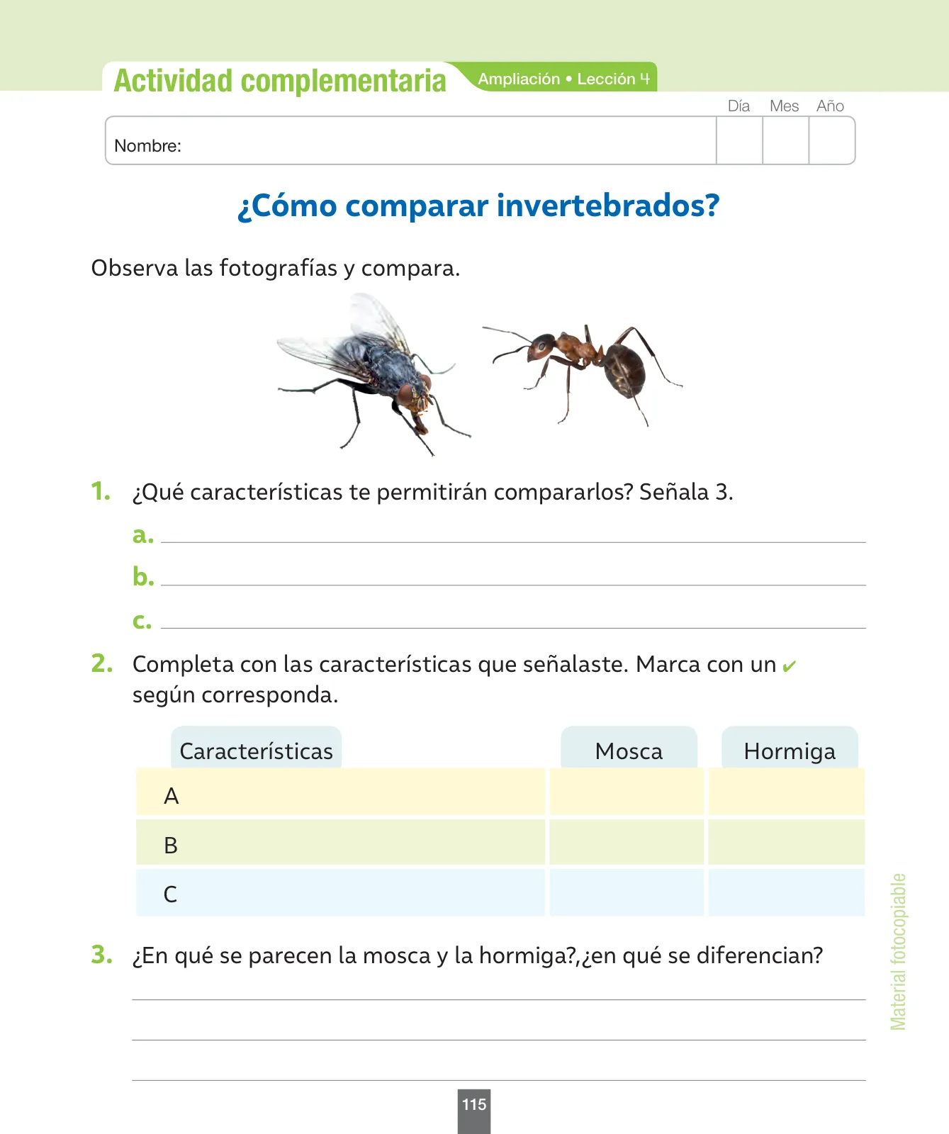 Página 116 de Ciencias Naturales – Segundo Básico | Texto del Estudiante MINEDUC – Descargar PDF · 2024