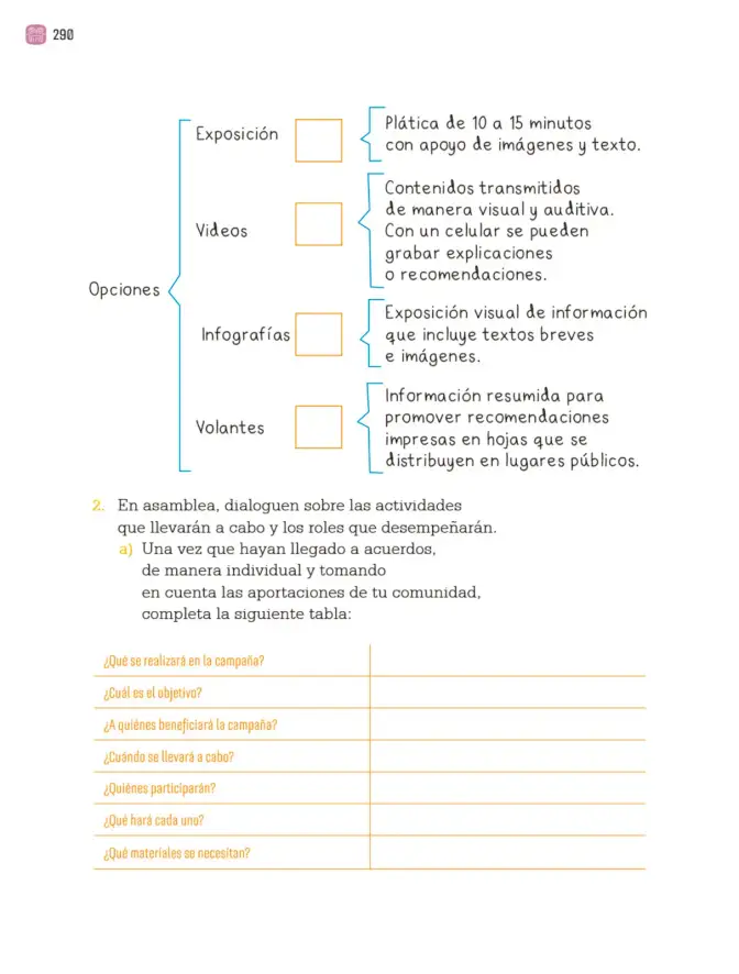 Página 293 de Proyectos Comunitarios. Libro de Educación Primaria Grado 3° Ciclo Escolar 2025 - 2026