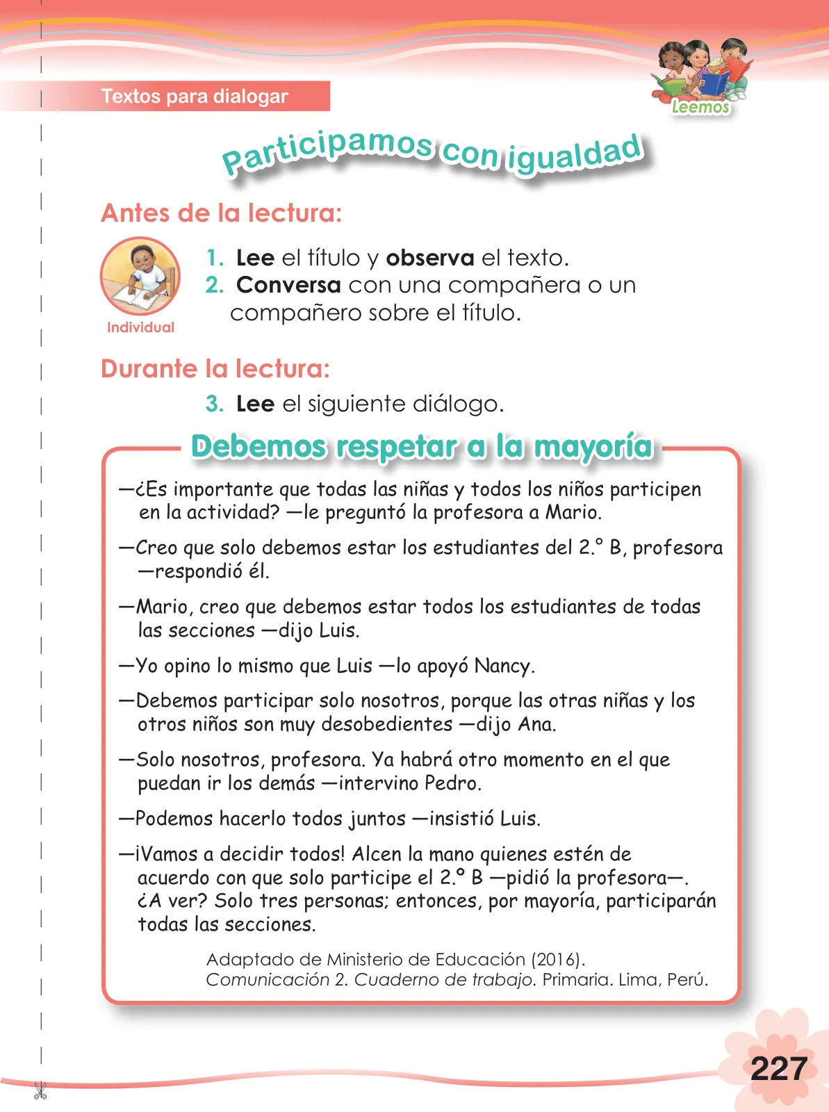 Página 229 de Comunicación 2 : cuaderno de trabajo para segundo grado de Educación Primaria 2019 · 2019