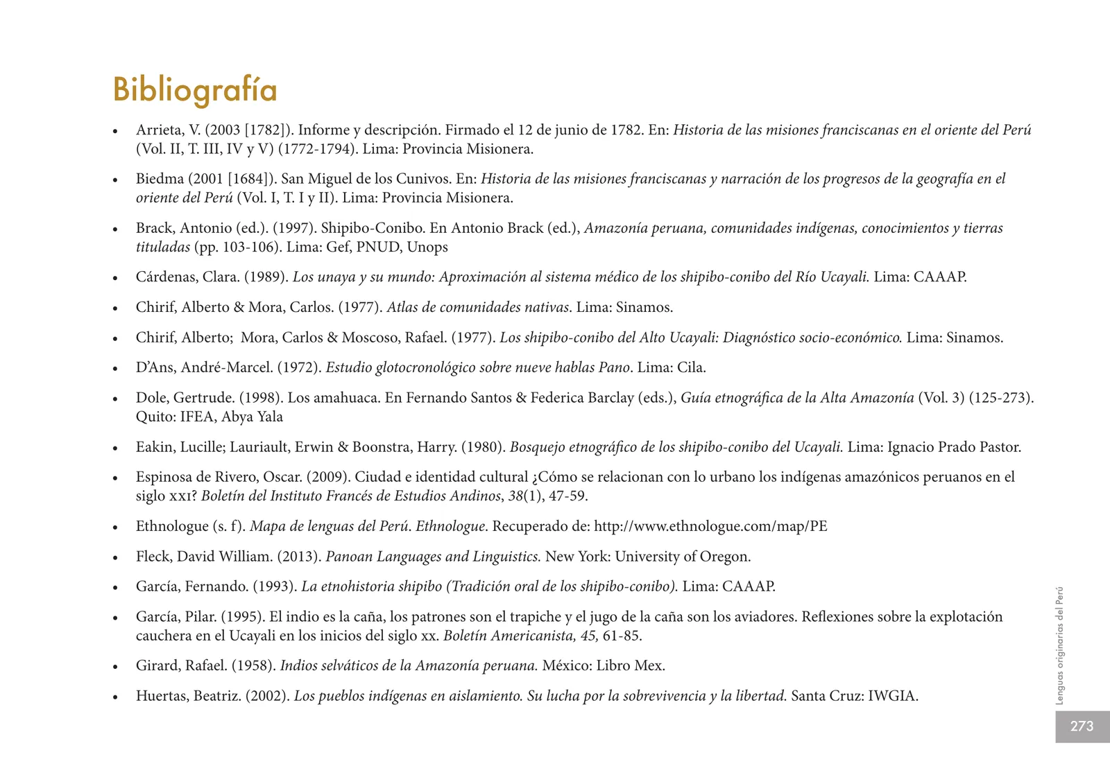 Miniatura página 275 de Lenguas originarias del Perú · 2018
