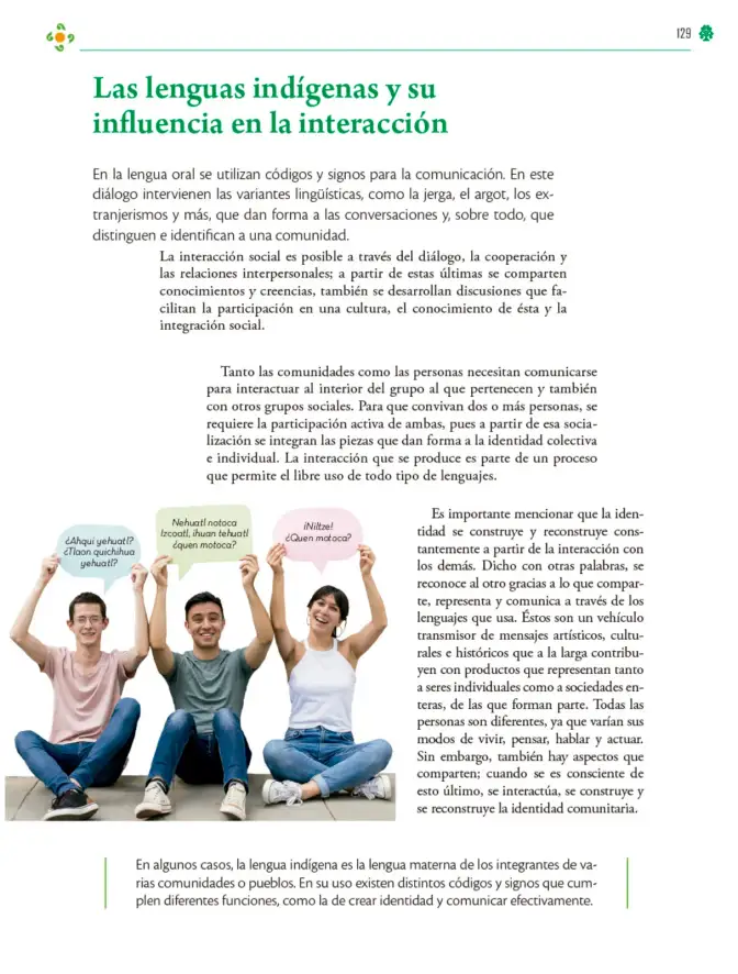Página 130 de Colección Ximhai. Lenguajes. Libro de Educación Telesecundaria Grado 1° Ciclo Escolar 2025 - 2026