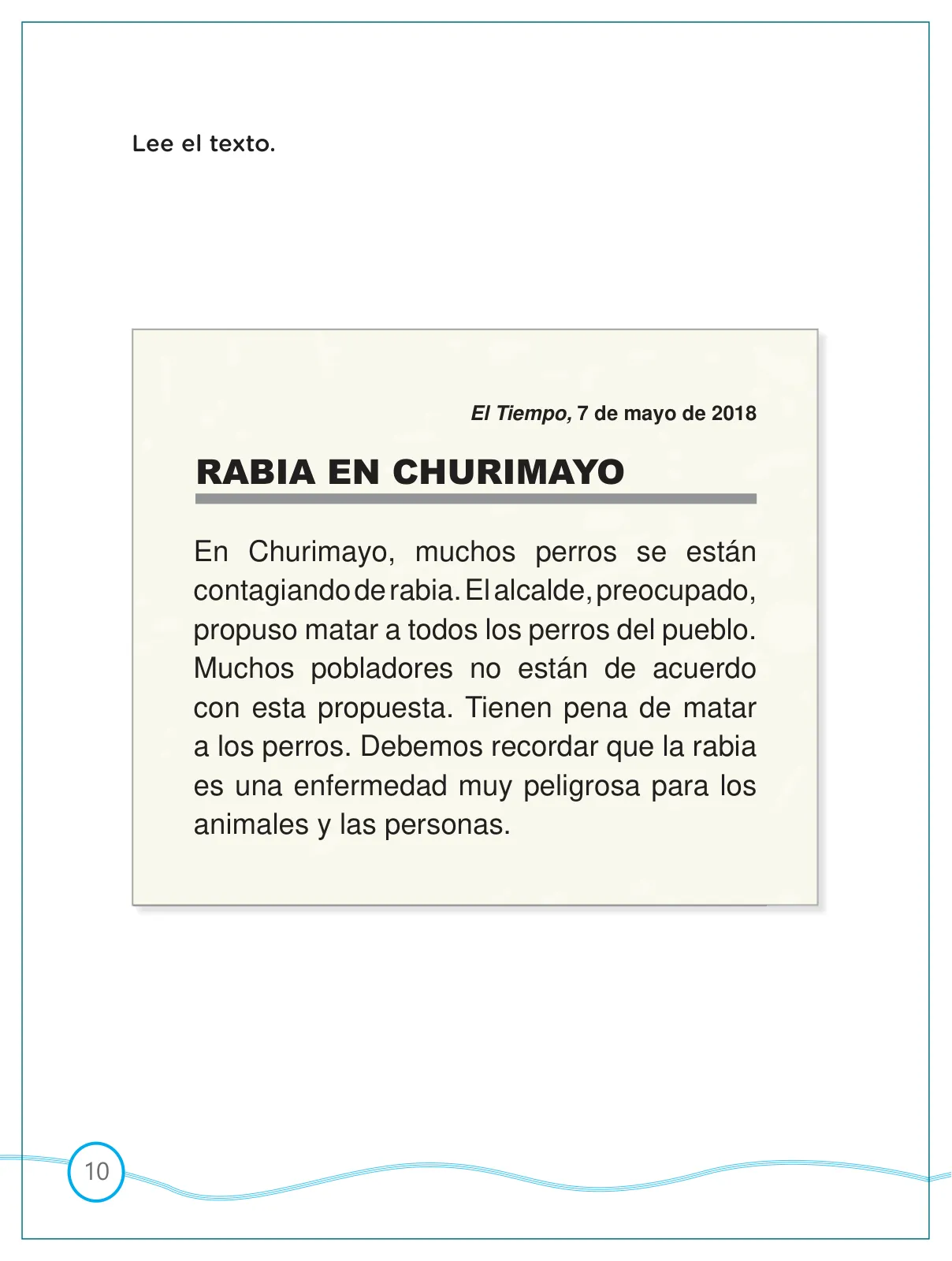 Miniatura página 10 de Kit de evaluación Entrada 2 Demostrando lo que aprendimos : Comunicación, primer trimestre, ﻿Segundo grado - Primaria · 2019