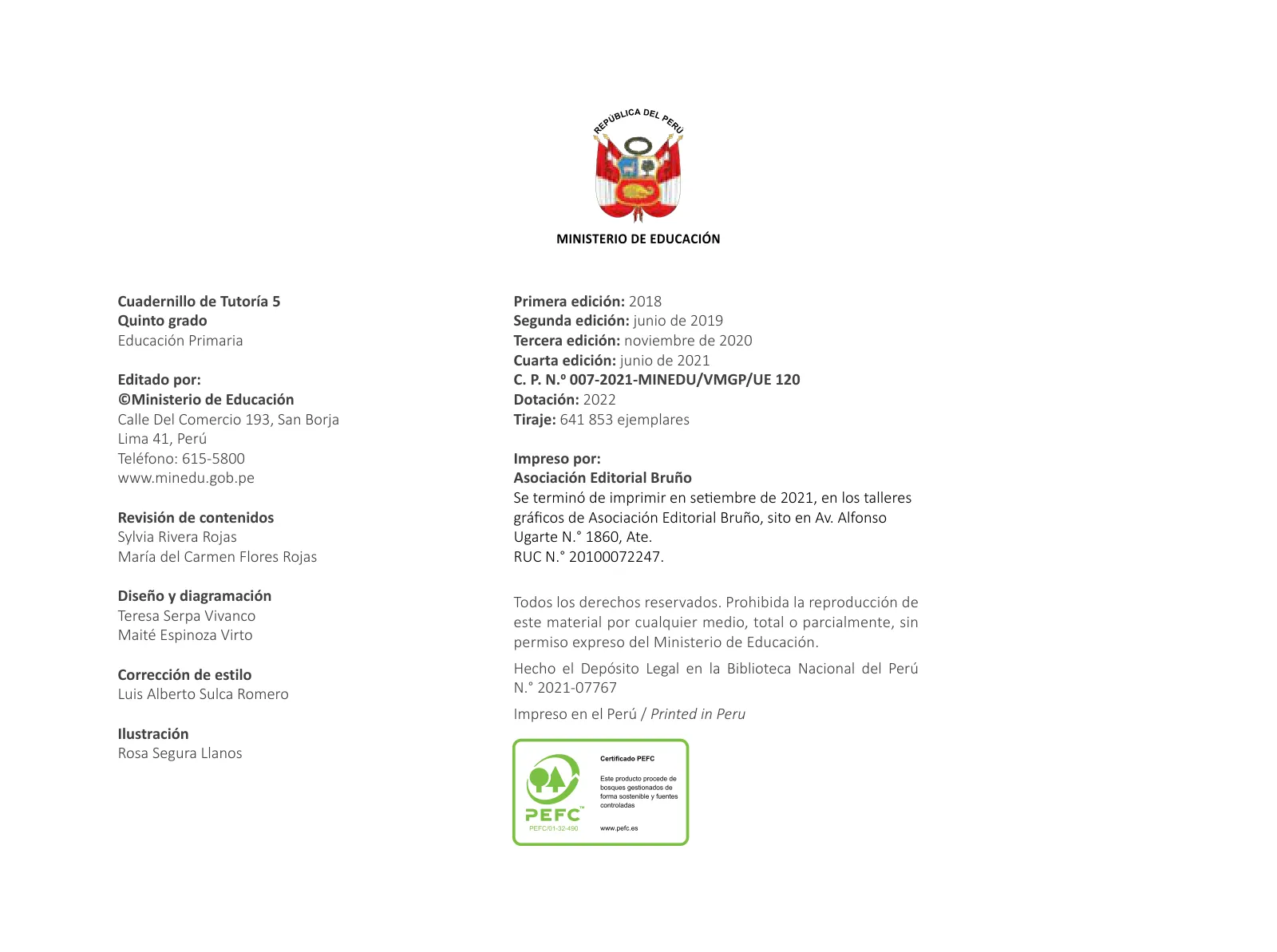 Miniatura página 4 de Cuadernillo de Tutoría 5 : quinto grado de Educación Primaria · 2021