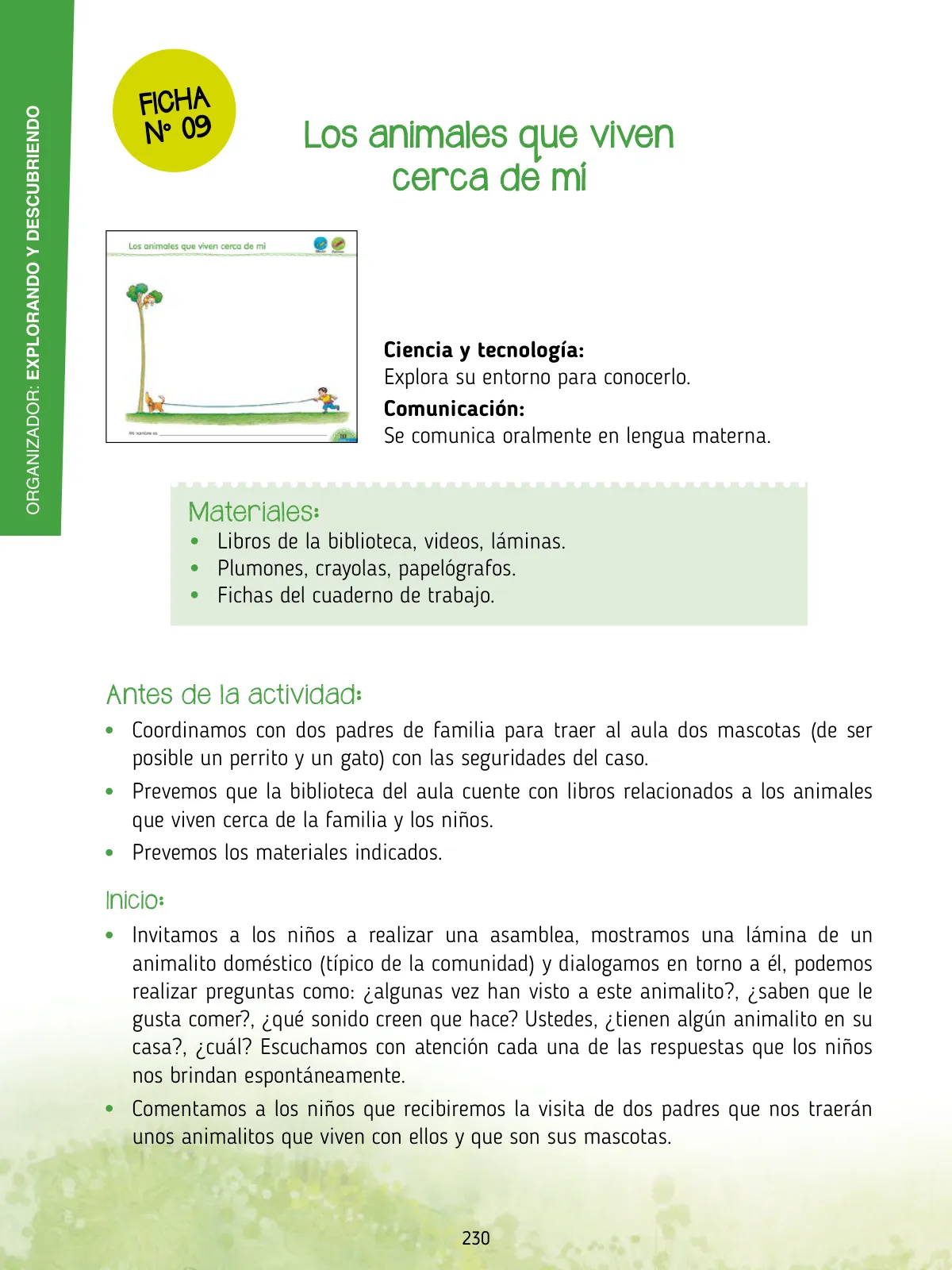 Miniatura página 232 de Agenda pedagógica 2017-2018 para docentes de II Ciclo de Instituciones de nivel de Educación Inicial · 2017