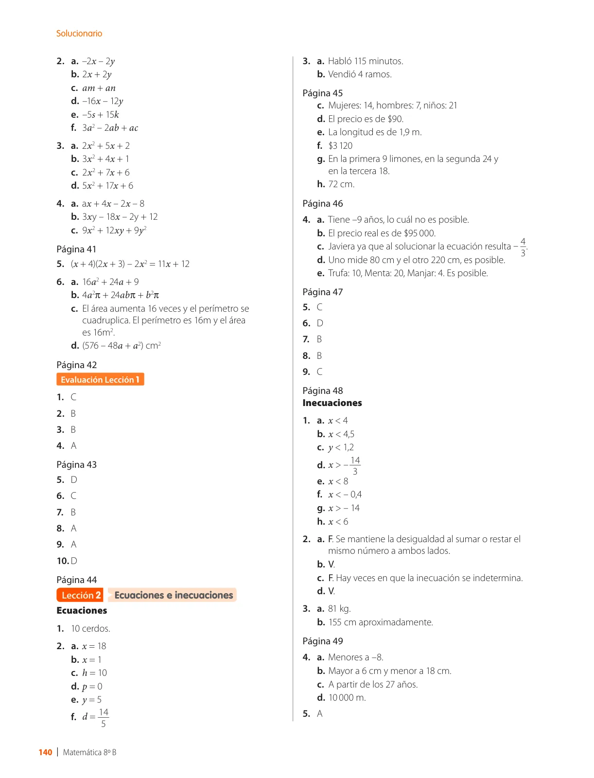 Página 142 de Matemática – Octavo Básico | Texto del Estudiante MINEDUC – Descargar PDF · 2024