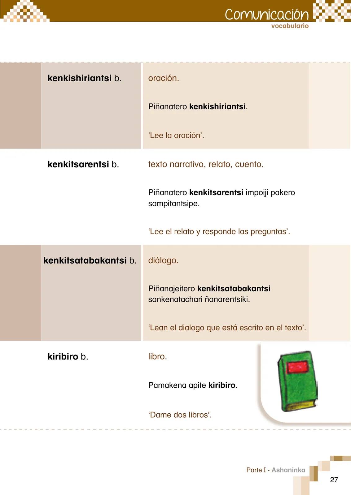 Página 29 de Ñantsipe Ayoyetajeri Ashaninka = Vocabulario pedagógico Ashaninka · 2021
