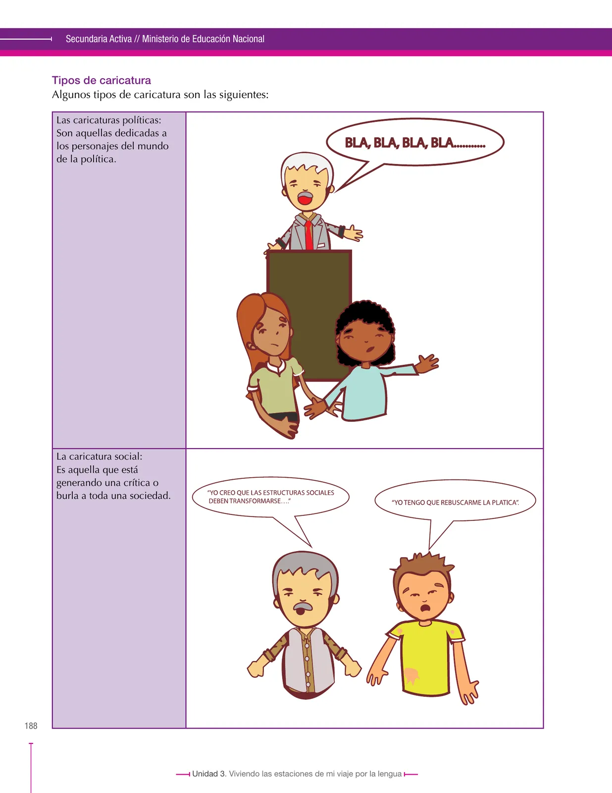 Página 188 de Lenguaje 7° · Secundaria Activa