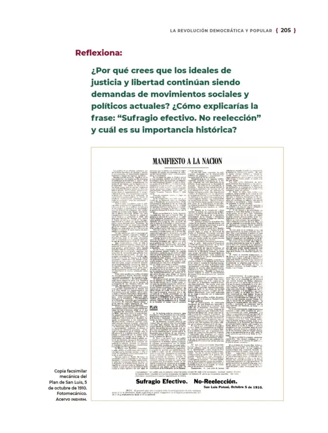 Página 206 de Historia del pueblo mexicano. Libro de Educación Secundaria Grado 1° Ciclo Escolar 2025 - 2026