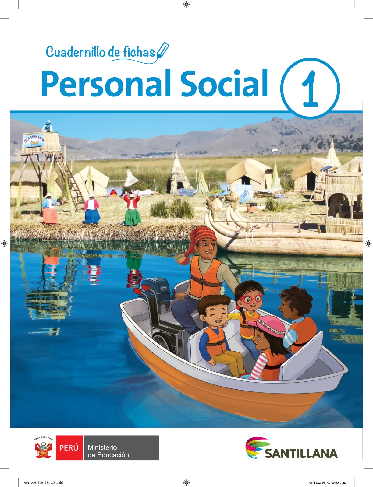 Portada de Cuaderno de fichas Personal Social 1. Primer grado de secundaria · 2016
