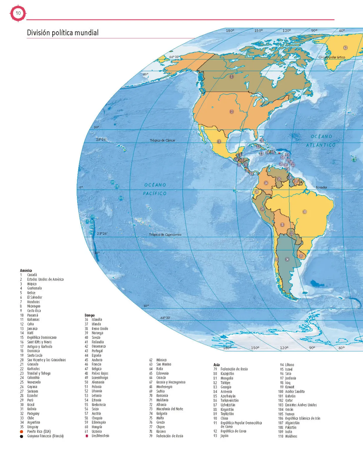 Página 11 de Cartografía de México y el mundo. Libro de Educación Primaria Grado 4° Ciclo Escolar 2025 - 2026