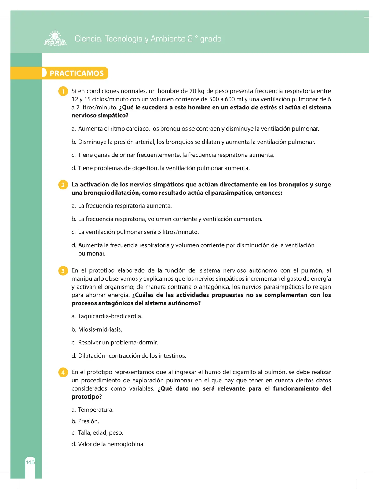 Miniatura página 146 de Ciencia, Tecnología y Ambiente 2 : cuaderno de reforzamiento pedagógico - JEC · 2016