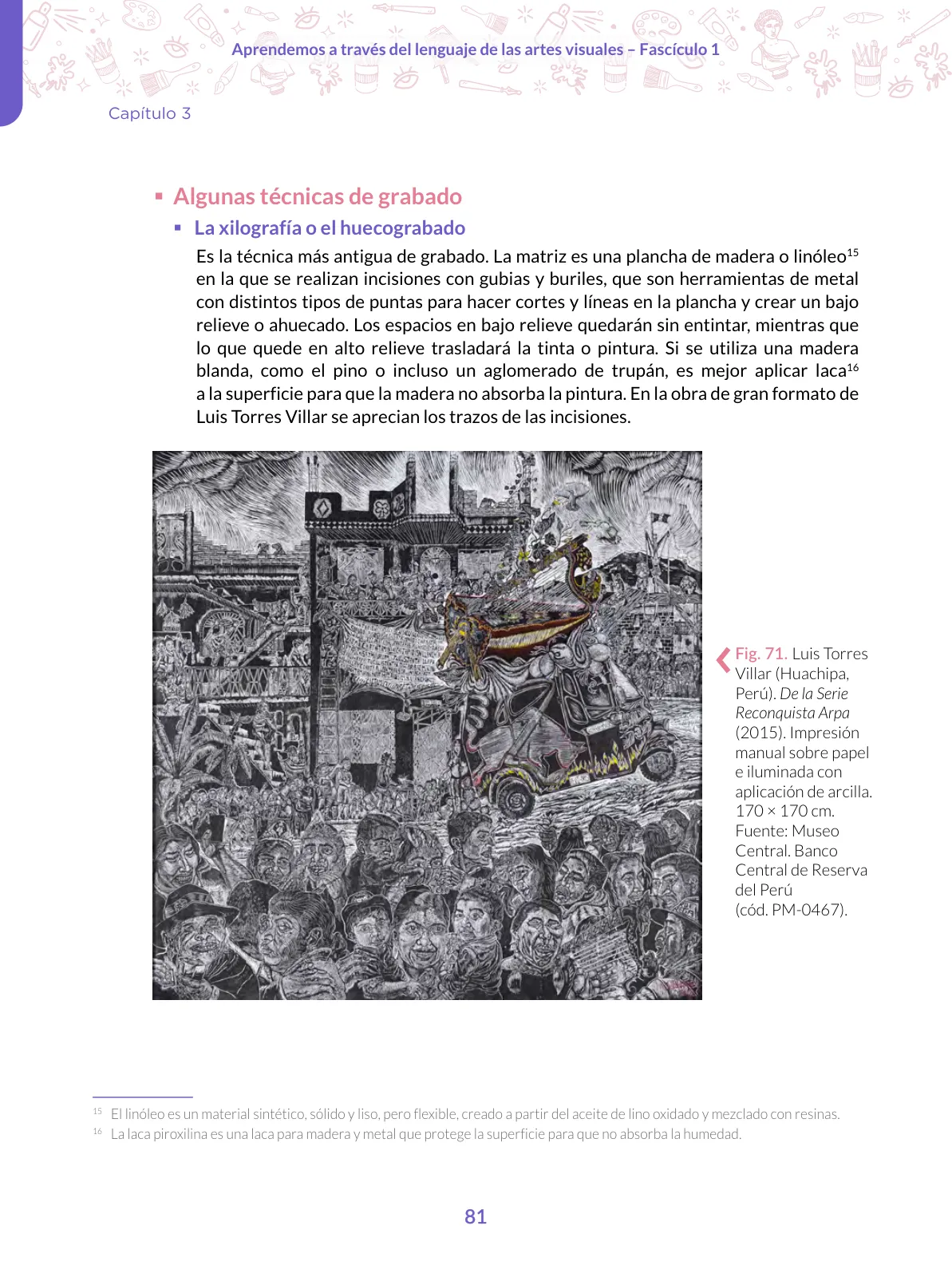 Página 81 de Aprendemos a través del lenguaje de las artes visuales Fascículo 1 para estudiantes de Educación Secundaria · 2024