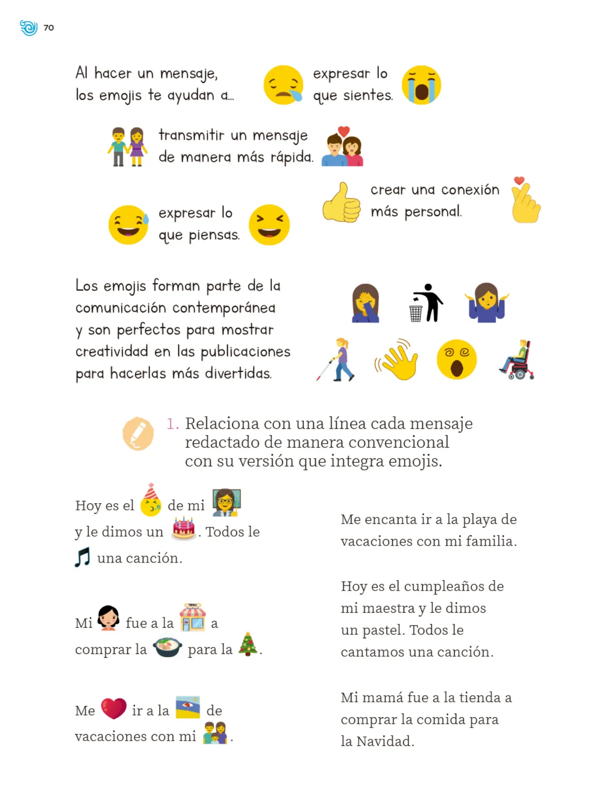 Miniatura página 71 de Múltiples lenguajes. Trazos y palabras.   Libro de Educación Primaria Grado 2°  Ciclo Escolar 2025 - 2026