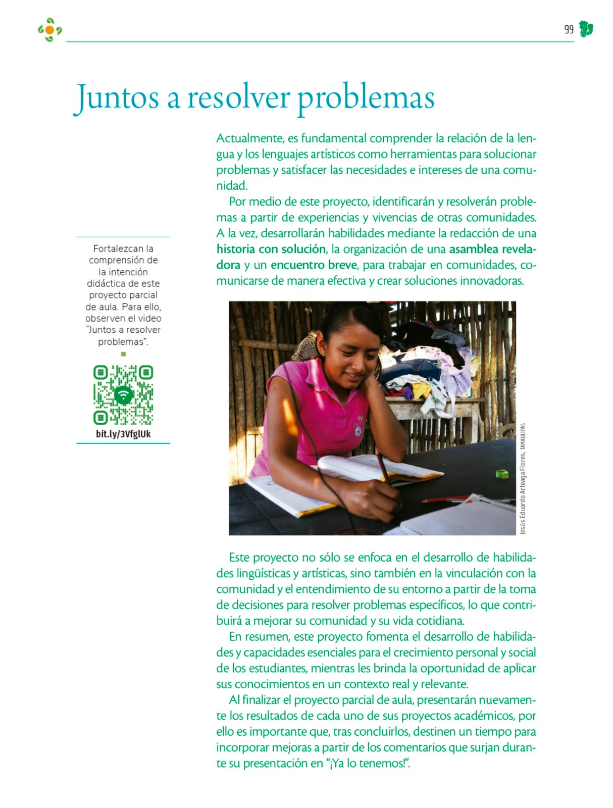 Miniatura página 100 de Colección Ximhai. Nuestro libro de Proyectos. Tomo I.   Libro de Educación Telesecundaria Grado 1°  Ciclo Escolar 2025 - 2026