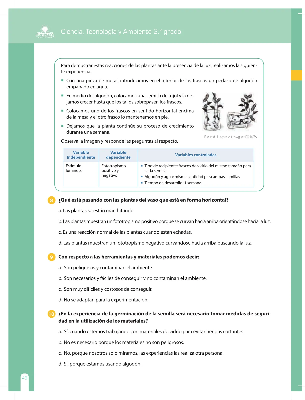 Página 48 de Ciencia, Tecnología y Ambiente 2 : cuaderno de reforzamiento pedagógico - JEC · 2016