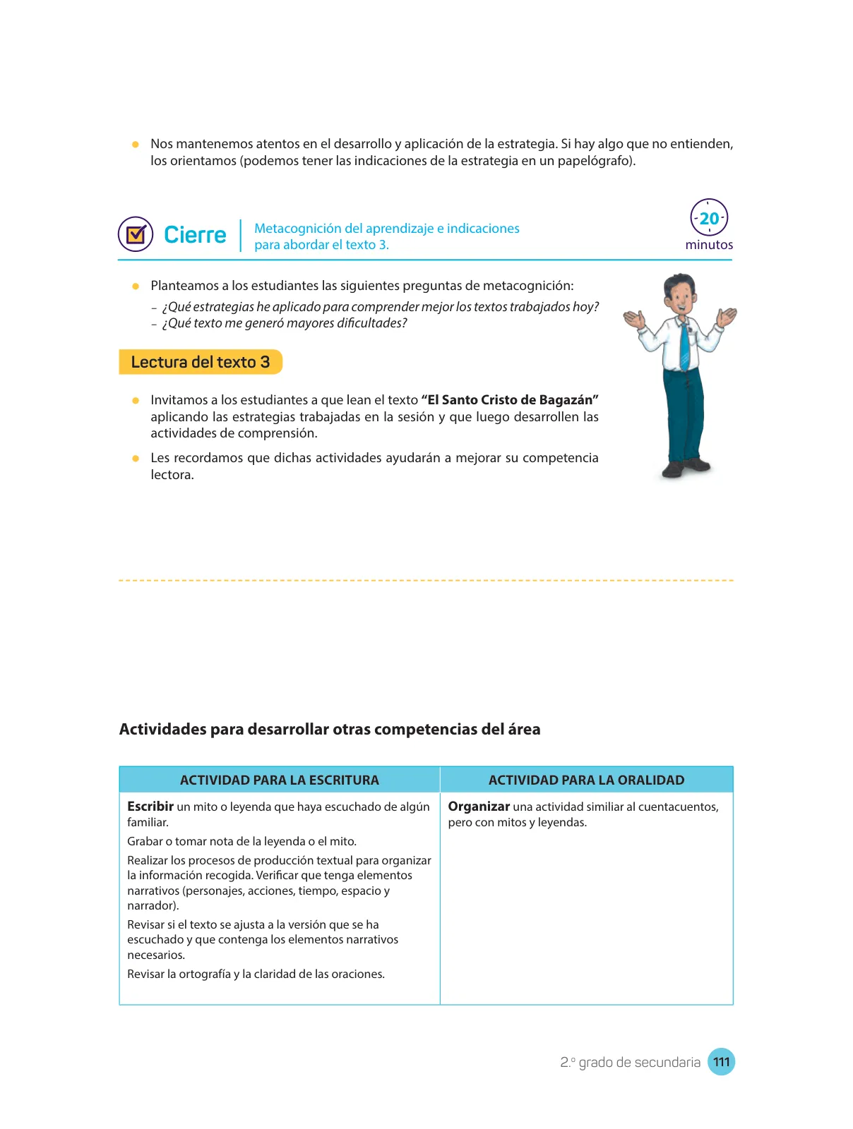 Miniatura página 113 de Comprensión lectora : manual para el docente de segundo grado de Secundaria 2018 · 2018