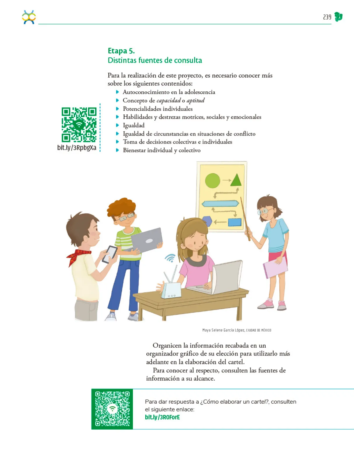 Página 240 de Colección Ximhai. Nuestro libro de Proyectos. Tomo II. Libro de Educación Telesecundaria Grado 1° Ciclo Escolar 2025 - 2026