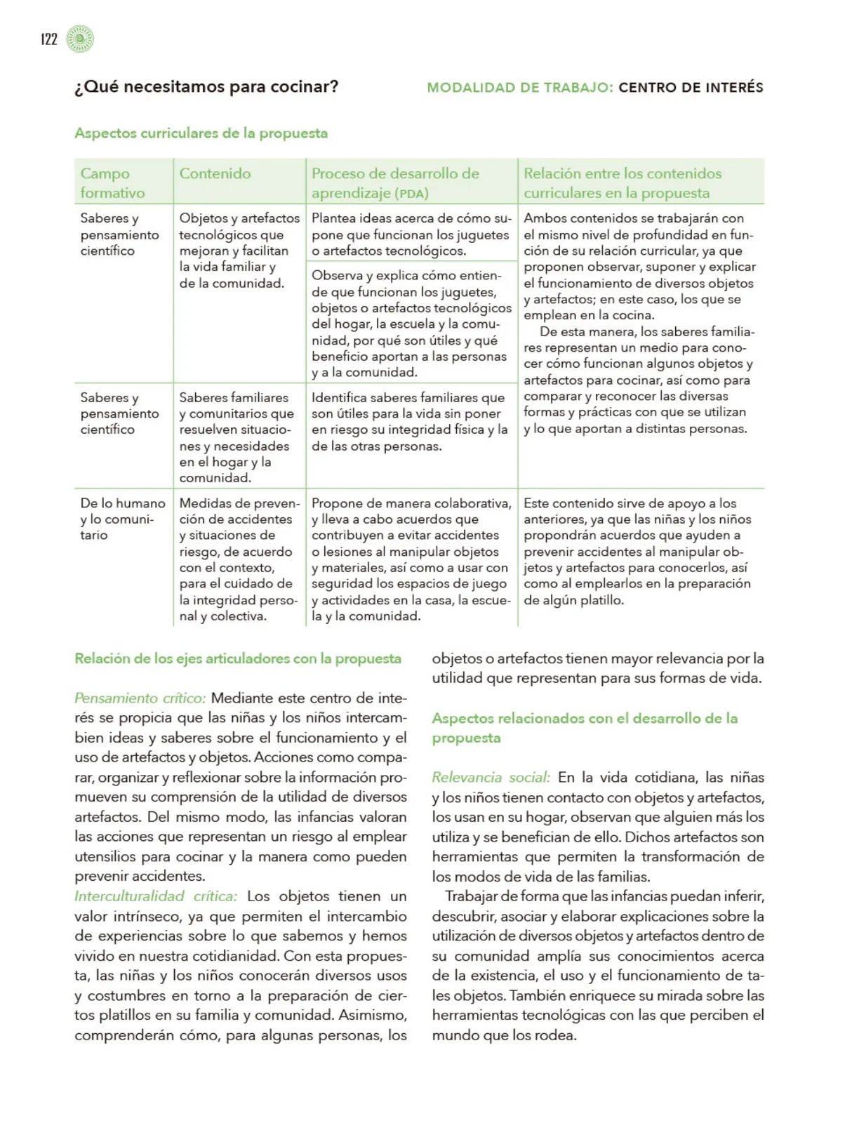 Miniatura página 123 de Modalidades de trabajo para la acción transformadora y el codiseño  Libro de Educación Preescolar Grado 1°, 2°, 3°  Ciclo Escolar 2025 - 2026